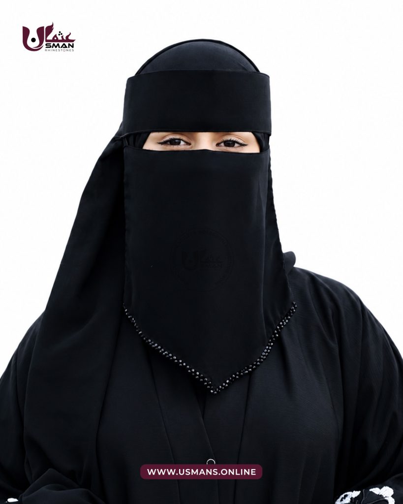 Triangular Black Beads Niqab