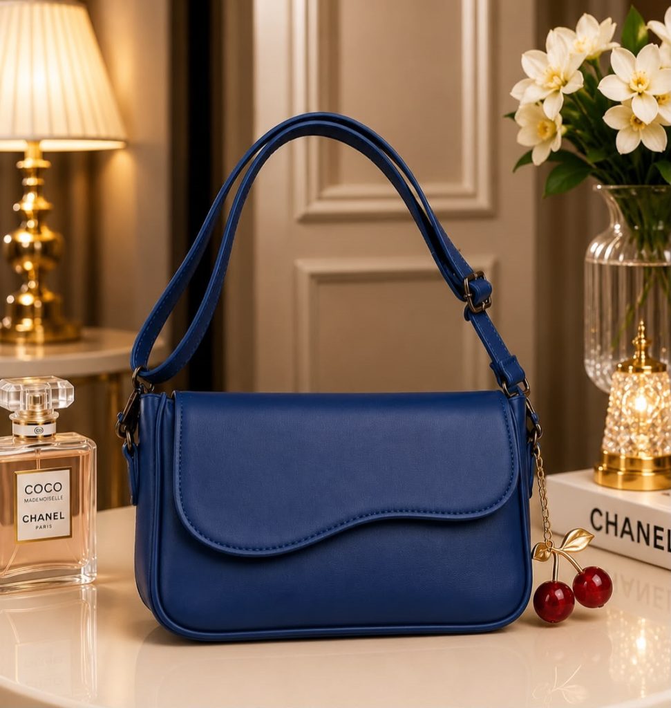 Cherry Charm Shoulder Bag blue