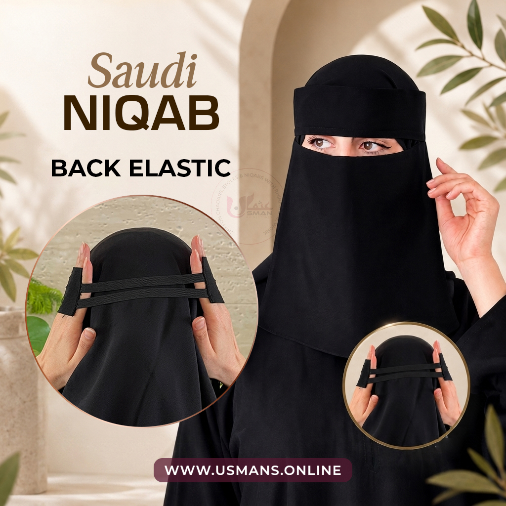 Back Elastic Saudi Niqab